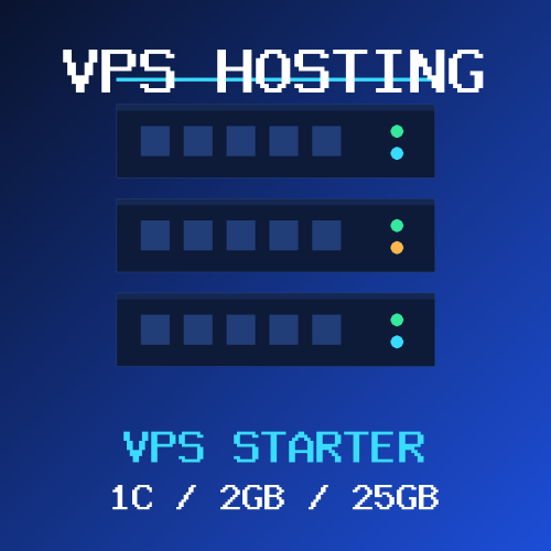 VPS Hosting Icon VPS-1C-2GB VPS Starter VPS hosting plan with 1 CORE and 2 GB RAM