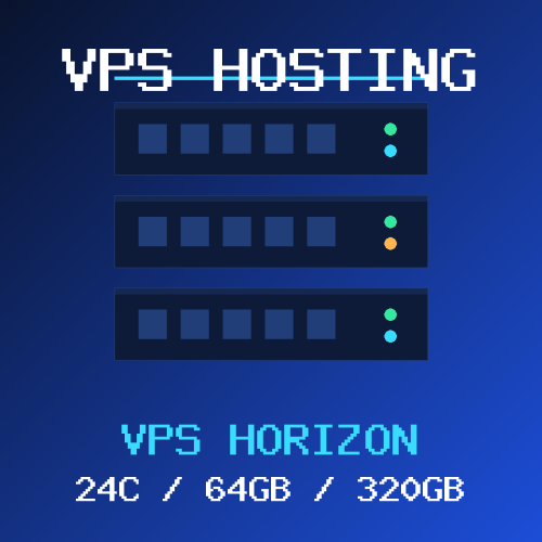 VPS Hosting Icon VPS-24C-64GB VPS Horizon VPS hosting plan with 24 CORES and 64 GB RAM