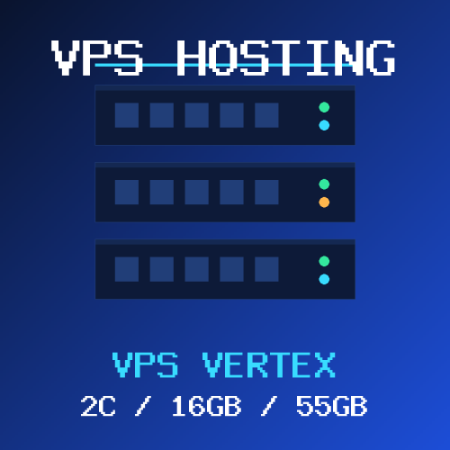 VPS Hosting Icon VPS-2C-16GB VPS Vertex VPS hosting plan with 2 CORES and 16 GB RAM